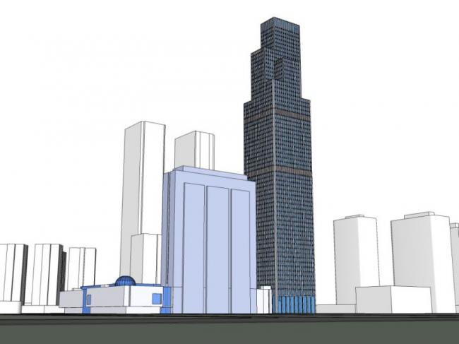 Sketchup综合体模型|超高层城市综合体，办公，酒店，商业，现代风格