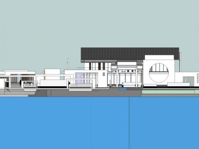 Sketchup文化模型|多层书院广场，文化建筑，中式风格