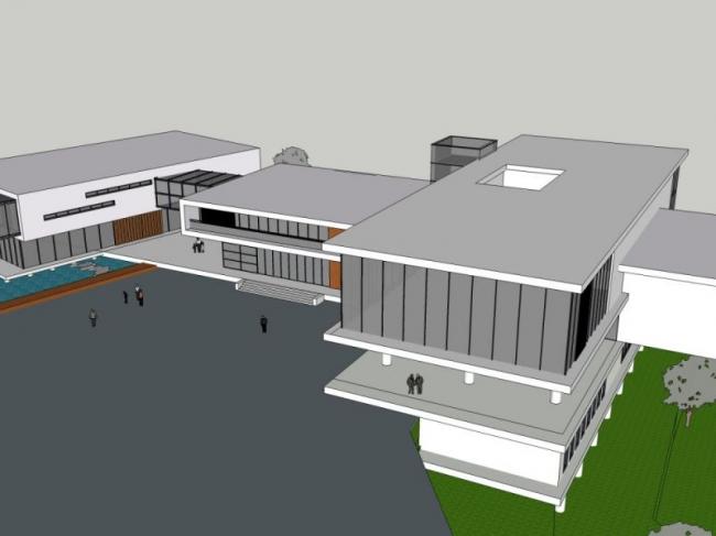 Sketchup商业模型|多层会所，现代风格