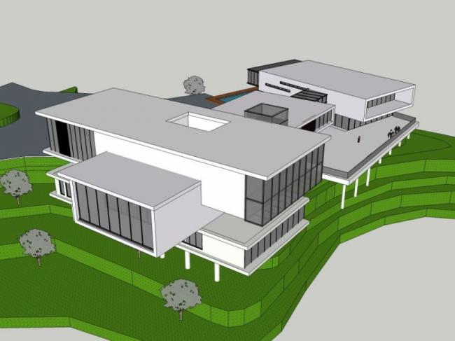 Sketchup商业模型|多层会所，现代风格