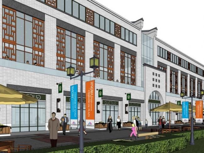 Sketchup商业模型|多层商业中心，现代中式风格