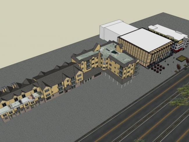 Sketchup商业模型|多层商业街，现代风格