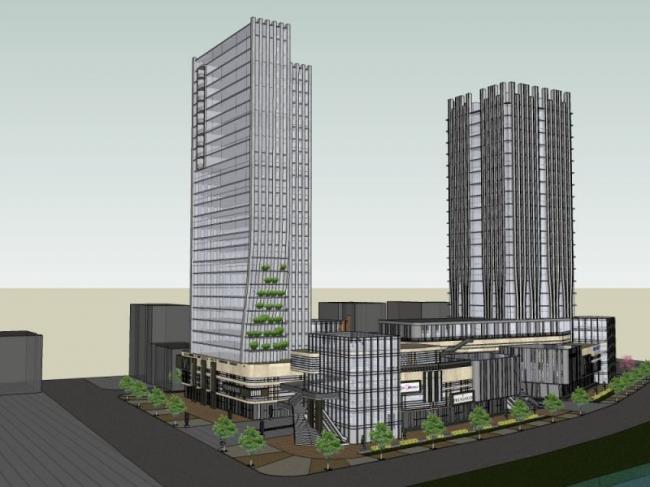 Sketchup综合体模型|多高层城市综合体，住宅，办公，酒店，现代风格