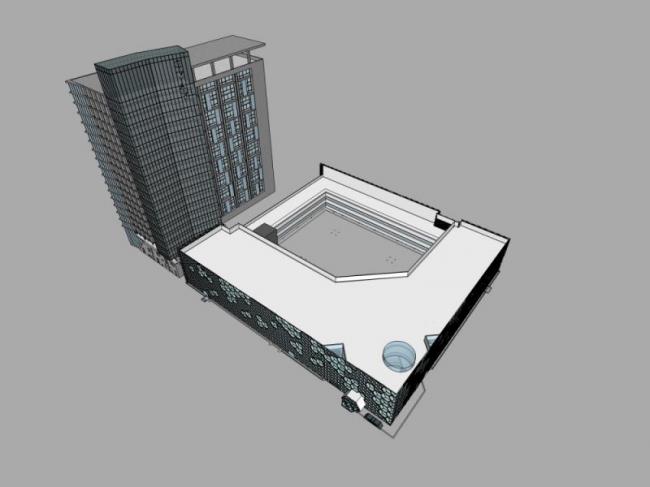 Sketchup综合体模型|多高层商业综合体，住宅，办公，现代风格