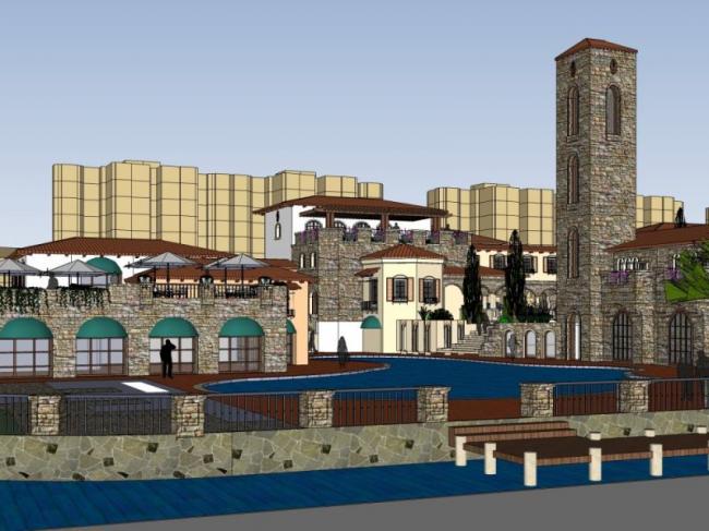 Sketchup商业模型|多层会所，西班牙风格