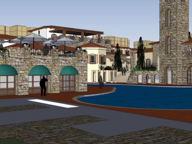 Sketchup商业模型|多层会所，西班牙风格