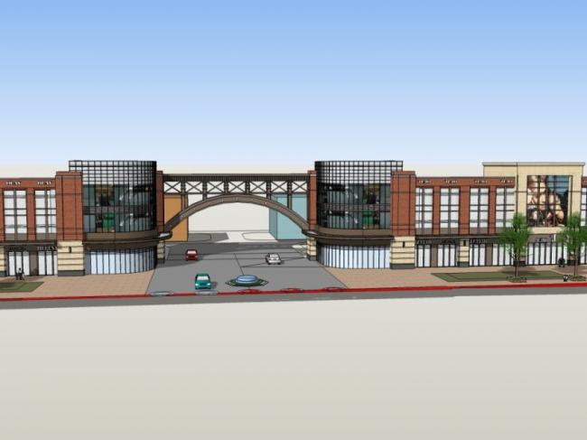 Sketchup商业模型|多层商业步行街，现代风格