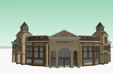 Sketchup商业模型|多层购物中心，古典风格-BIM建筑网