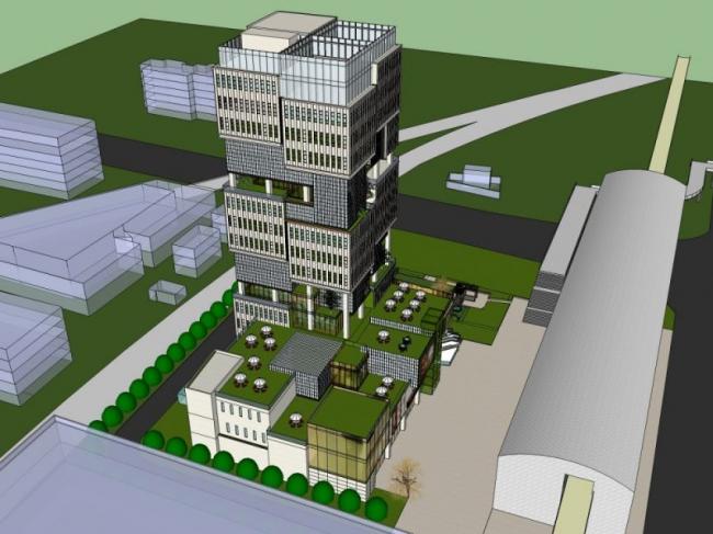 Sketchup办公模型|高层节能办公楼，现代风格