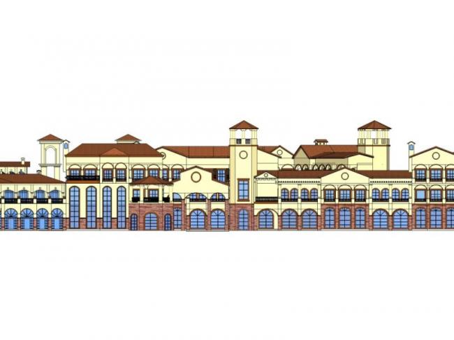 Sketchup商业模型|多层商业步行街，古典风格