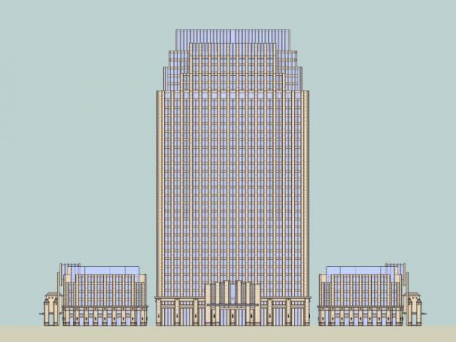 Sketchup办公模型|高层办公楼，现代风格