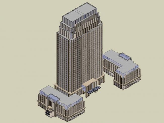 Sketchup办公模型|高层办公楼，现代风格