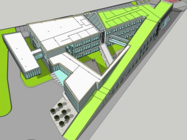 Sketchup医院模型|多层养老中心，医疗建筑，现代风格