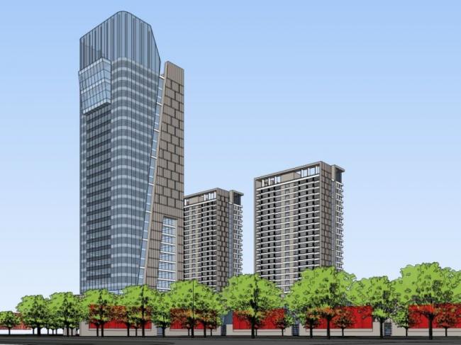 Sketchup综合体模型|多高层商业综合体，住宅，办公，现代风格