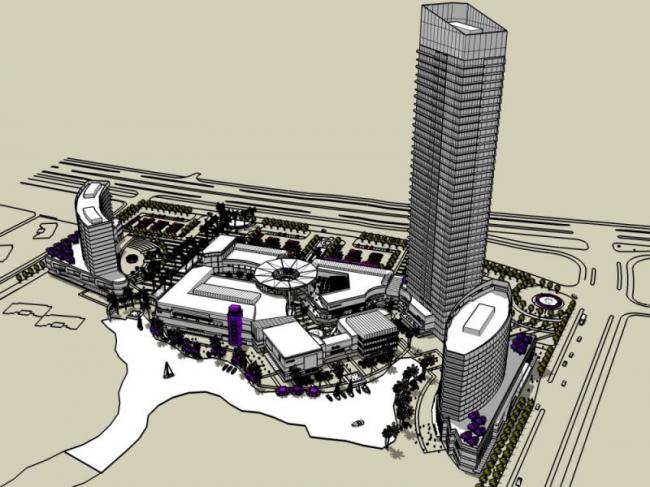 Sketchup综合体模型|超高层城市综合体，办公，酒店，住宅，现代风格