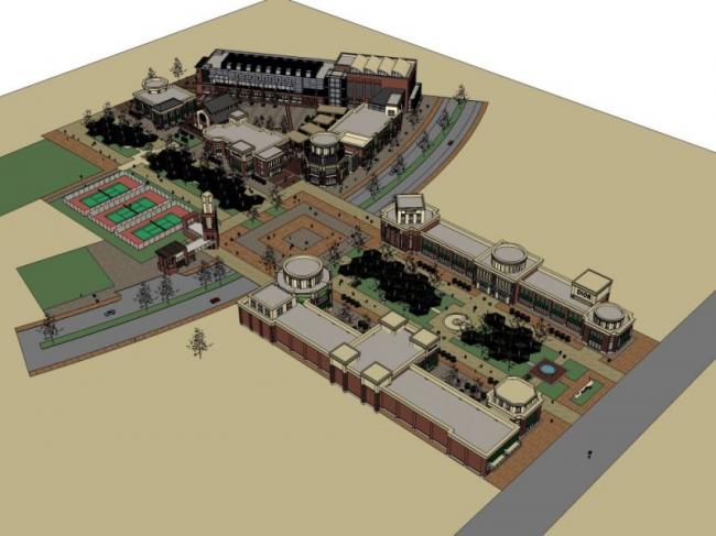 Sketchup住宅模型|多层商业街，现代风格