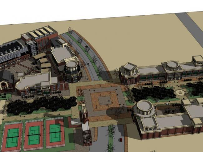 Sketchup商业模型|多层商业街，现代风格