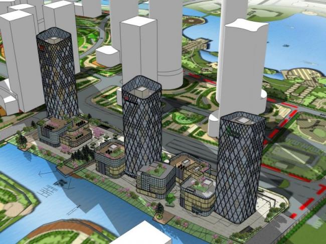 Sketchup综合体模型|超高层商业综合体，办公，酒店，现代风格