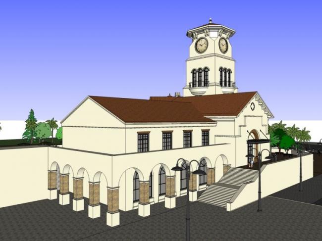 Sketchup商业模型|多层商业会所，托斯卡纳风格