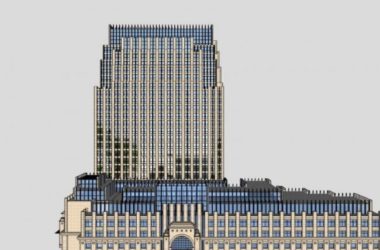 Sketchup办公模型|多高层办公楼，现代风格-BIM建筑网