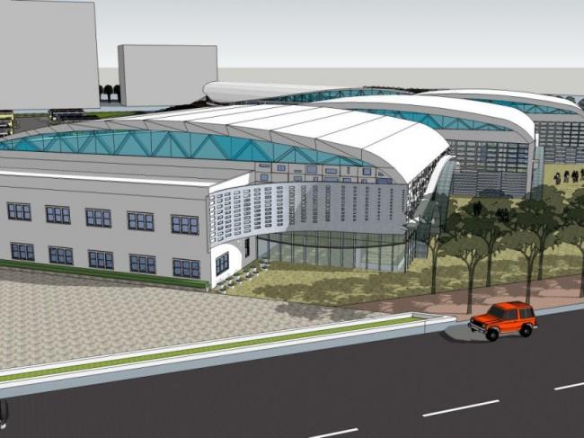 Sketchup车站路桥|多层客运站，现代风格