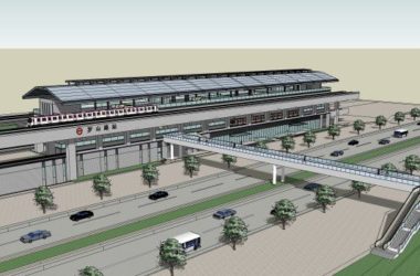 Sketchup车站路桥|轻轨车站，现代风格-BIM建筑网