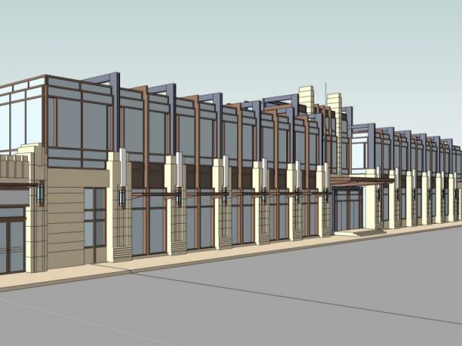 Sketchup商业模型|低层会所，现代风格