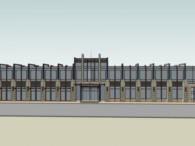 Sketchup商业模型|低层会所，现代风格
