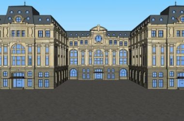 Sketchup办公模型|多层办公，欧式古典风格-BIM建筑网