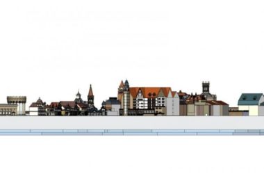 Sketchup商业模型|多层商业步行街，古典风格-BIM建筑网