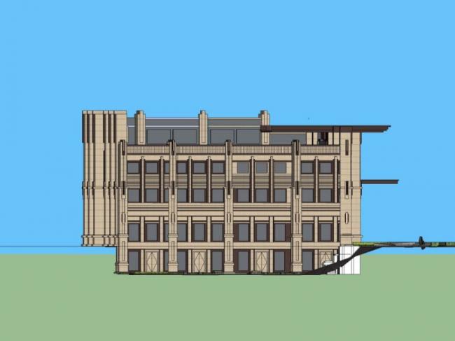 Sketchup商业模型|多层商业会所，现代风格