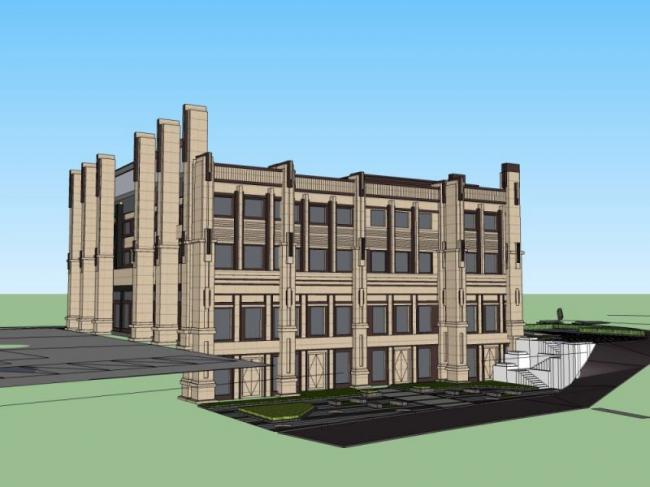 Sketchup商业模型|多层商业会所，现代风格