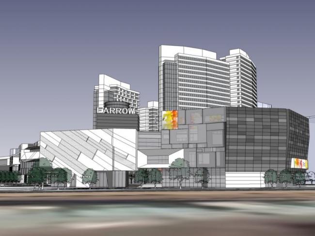 Sketchup商业模型|多层商业街，现代风格