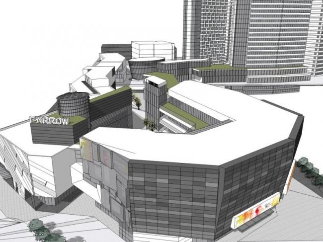 Sketchup商业模型|多层商业街，现代风格