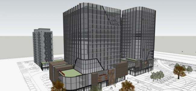 Sketchup商业模型|高层商业社区，现代风格