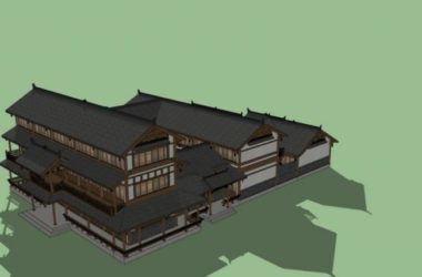 Sketchup古建筑模型|南方古建，多层，中式风格-BIM建筑网