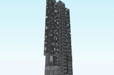 Sketchup办公模型|高层办公楼，现代风格-BIM建筑网