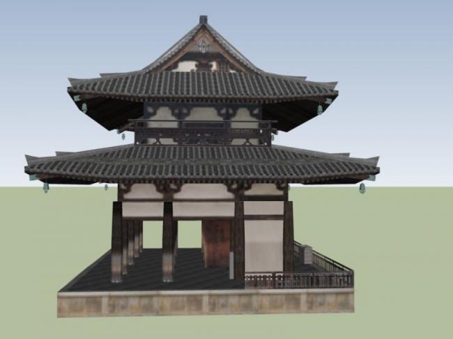 Sketchup古建筑模型|多层寺塔建筑，古庙古寺，古建，中式风格