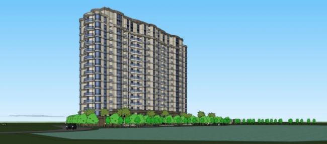 Sketchup住宅模型|高层住宅，现代风格