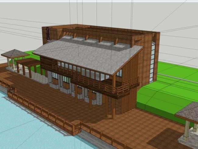 Sketchup商业模型|会所，现代风格