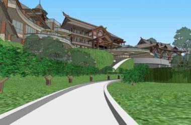 Sketchup商业模型|会所，现代中式风格-BIM建筑网