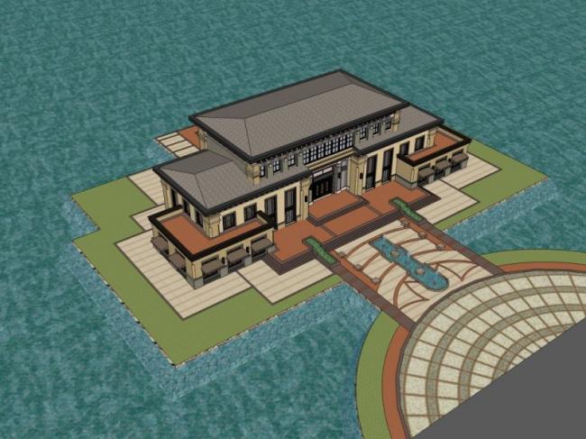 Sketchup商业模型|会所，欧式古典风格