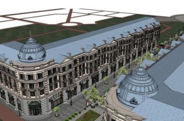 Sketchup商业模型|多层商业步行街，欧式古典风格-BIM建筑网