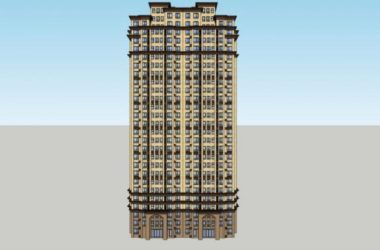 Sketchup住宅模型|高层住宅，古典风格-BIM建筑网