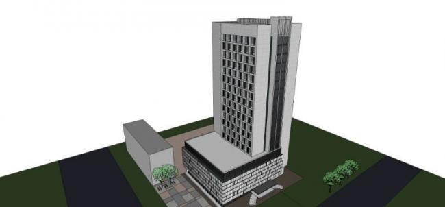 Sketchup酒店模型|高层酒店，现代风格