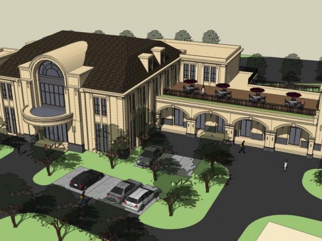 Sketchup商业模型|多层会所，古典风格