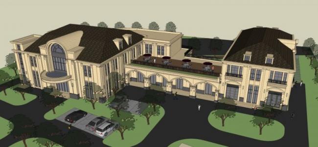 Sketchup商业模型|多层会所，古典风格