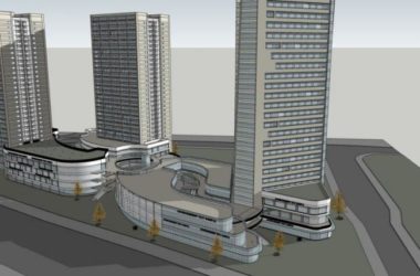 Sketchup综合体模型|多高层商业综合体，住宅，办公，酒店，现代风格-BIM建筑网
