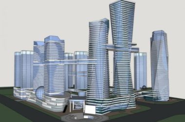 Sketchup综合体模型|超高层商业综合体，办公，酒店，现代风格-BIM建筑网