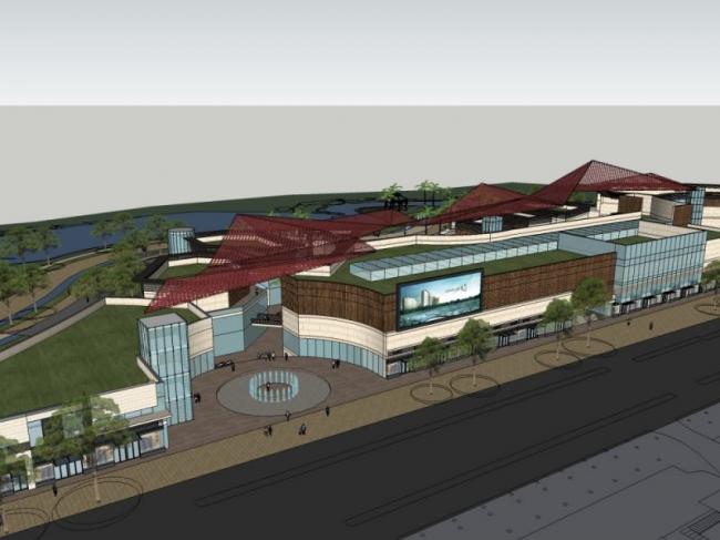 Sketchup商业模型|多层商业建筑，现代风格